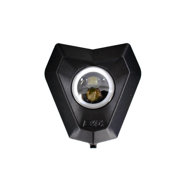 Fanale anteriore 2 lenti tondo evok iron led per ktm