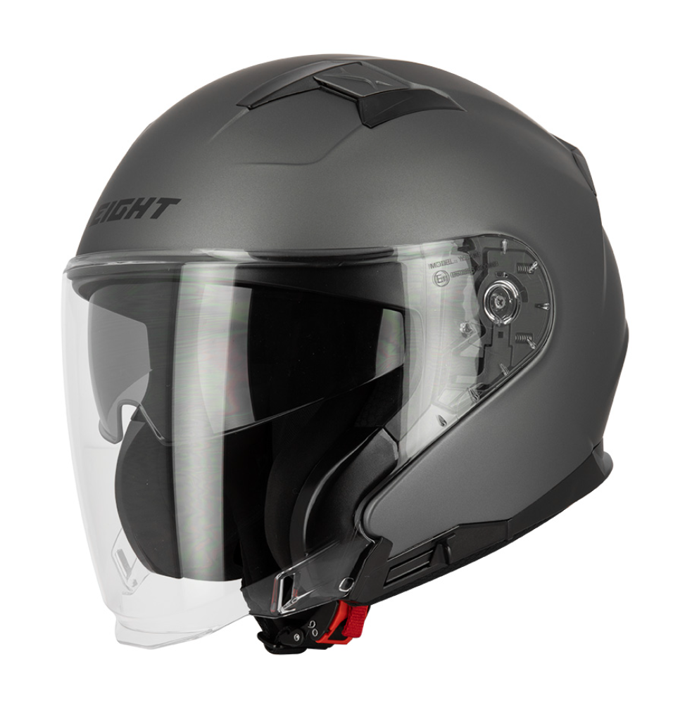 Casco jet eight s771 grigio opaco unisex misura l