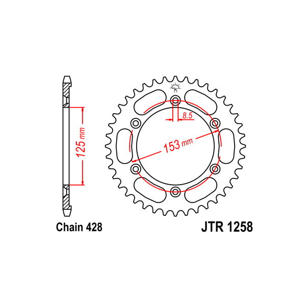 Honda xr l (jd19a) 125 corona in acciaio p 428 z 54 2003 2010