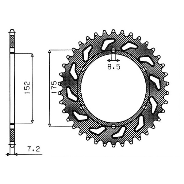 Yamaha tdr italia (3xd/3sh) 125 corona in acciaio p 428 z 53 1989 1992