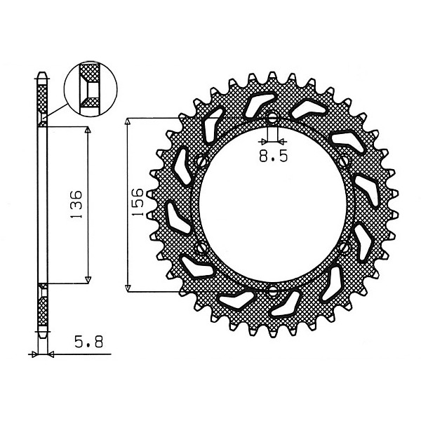 Betamotor rr enduro (mot.beta) 450 corona in acciaio p 520 z 48 2010 2012