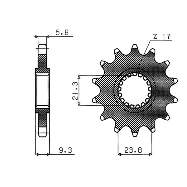 Hm cre r 2t (honda) 250 pignone in acciaio p 520 z 13 1997 2001