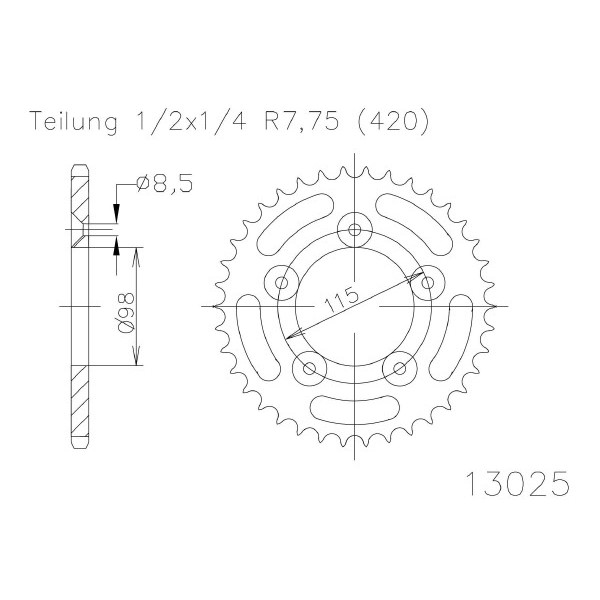 Husqvarna tc 65 corona in alluminio p 420 z 48 2017 2019