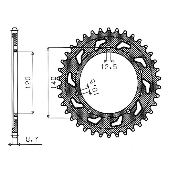 Suzuki gsx r (k1/k2) 1000 corona in acciaio p 530 z 42 2001 2002