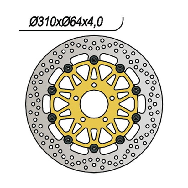 Suzuki gsx r (j/l) 750 disco freno anteriore dx sx flottante ng 1988 1990