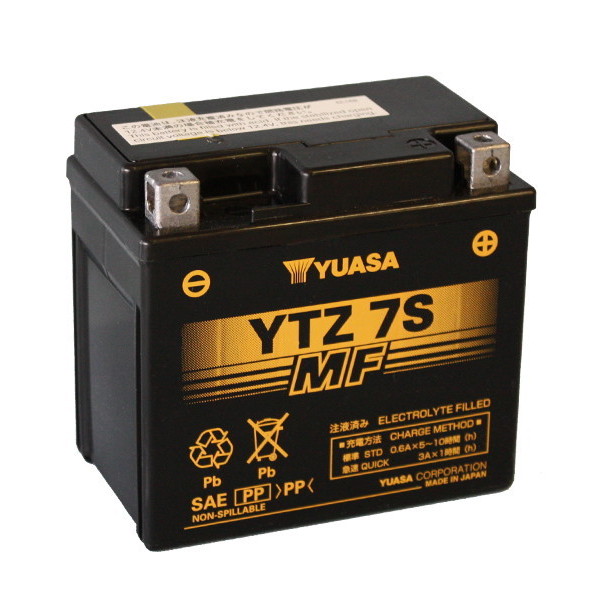 Yamaha mt-07 tracer (mtt690) 700 batteria yuasa ytz7s 12v/6ah 2021 2022
