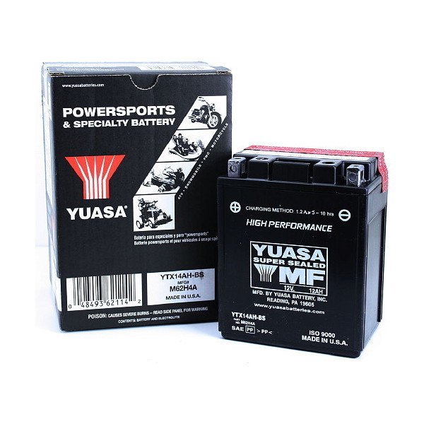 Arctic cat h1 efi m4 700 batteria yuasa ytx14ah-bs 2008 2009