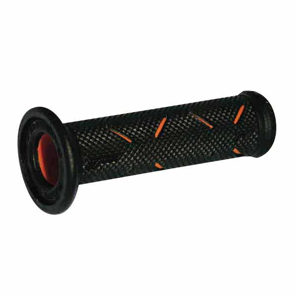 Manopole strada progrip 717 dual density arancio ø 22-25mm lunghezza 122mm open
