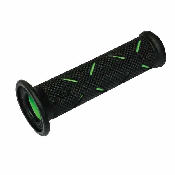Manopole strada progrip 717 dual density verde ø 22-25mm lunghezza 122mm open