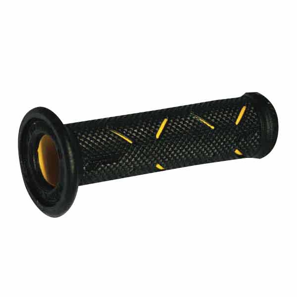 Manopole strada progrip 717 dual density giallo ø 22-25mm lunghezza 122mm open