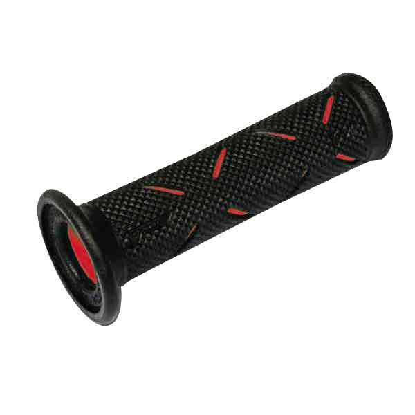 Manopole racing progrip 717 dual density rosso ø 22-25mm lunghezza 122mm open