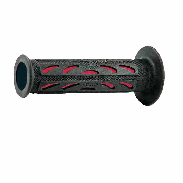 Manopole strada progrip 724 dual density rosso ø mm 22-25 lungo mm 125 open