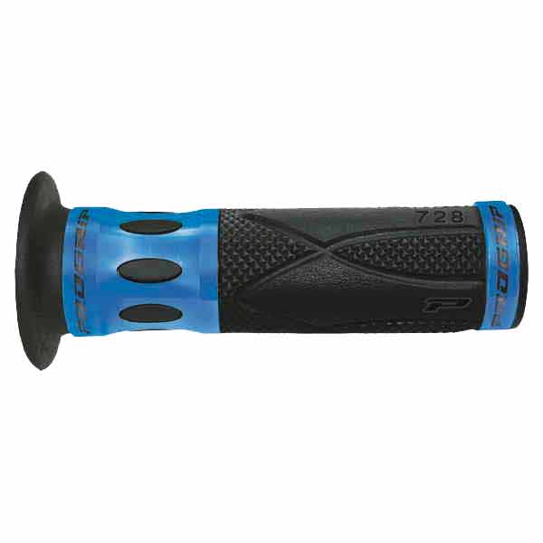 Manopole strada forate progrip 728 blu dimensioni: ø mm 22-25 lunghezza mm 122