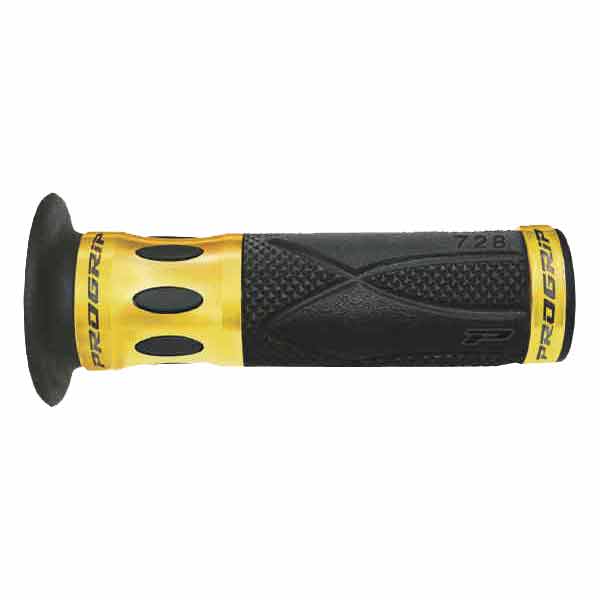 Manopole strada forate progrip 728 oro dimensioni: ø mm 22-25 / lunghezza mm 122