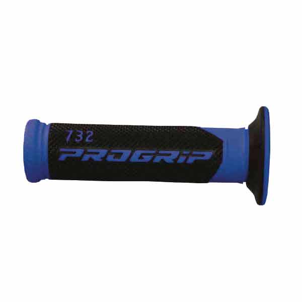 Manopole scooter progrip 732 dual density blu ø 22-25mm lunghezza 125mm