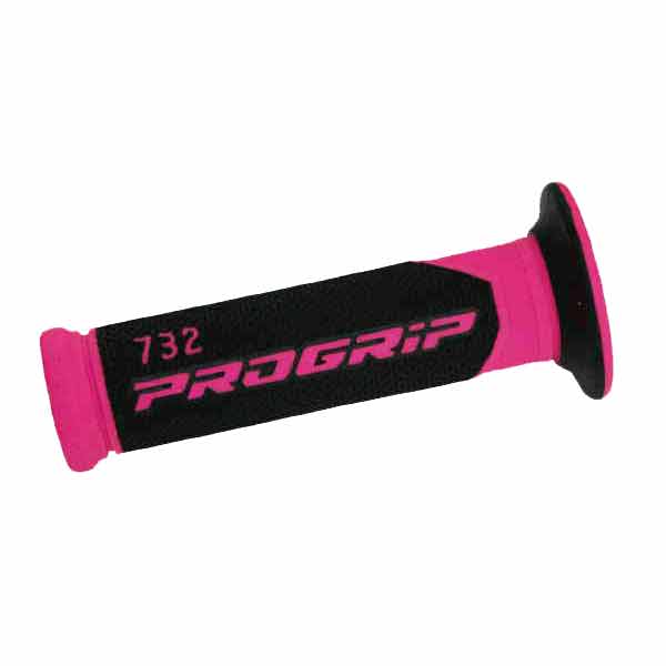 Manopole scooter progrip 732 dual density fucsia ø 22-25mm lunghezza 125mm
