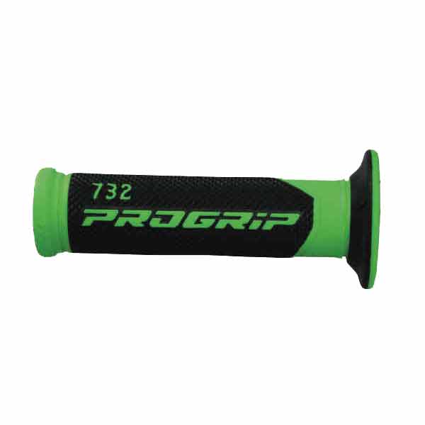 Manopole scooter progrip 732 dual density verde ø 22-25mm lunghezza 125mm