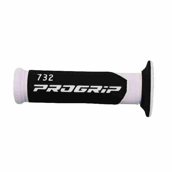 Manopole scooter progrip 732 dual density bianco ø 22-25mm lunghezza 125mm