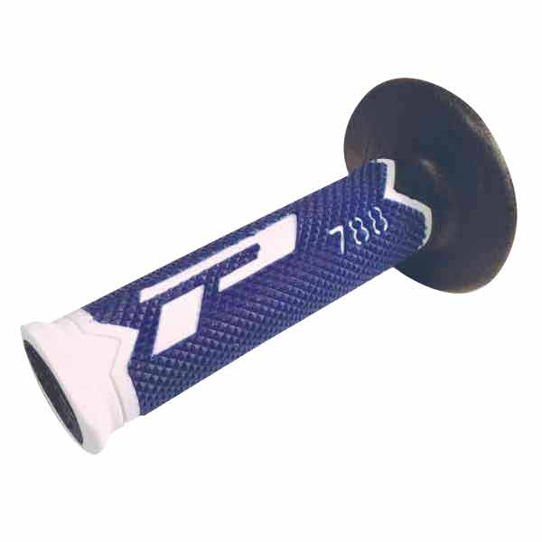 Manopole cross progrip 788 triple density bianco blu nero ø 22-25mm long 115mm