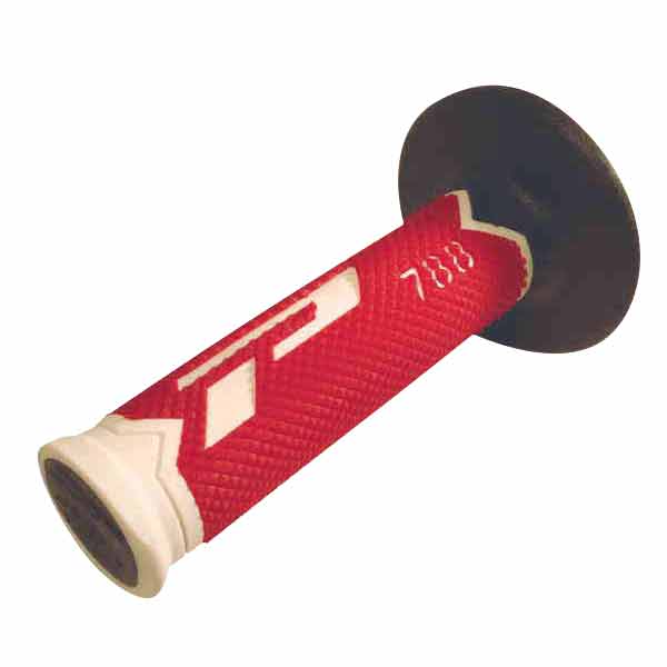 Manopole cross progrip 788 triple density bianco rosso nero ø 22-25mm long 115mm