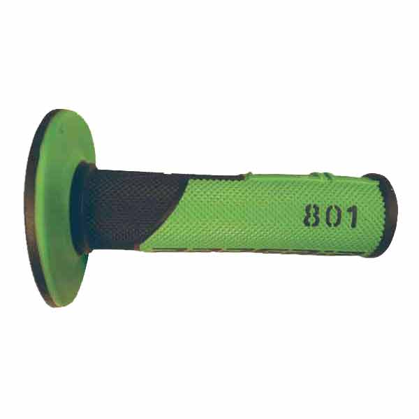 Manopole cross progrip 801 dual density verde ø mm 22-25 / lungo mm 115