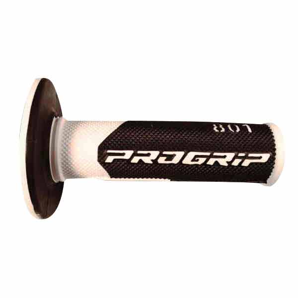 Manopole cross progrip 801 dual density bianco ø mm 22-25 / lungo mm 115