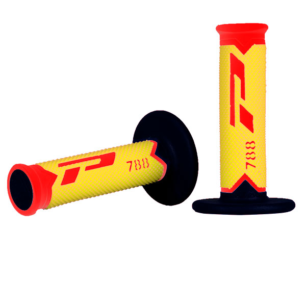 Manopole cross td rosso giallo nero ø mm 22-25 / lungo mm 115