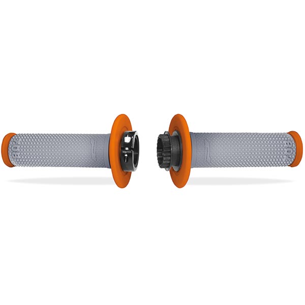 Manopole cross progrip 708 arancione-grigio con sistema lock-on