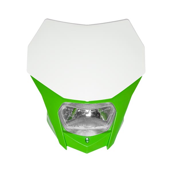 Portafaro bagus bianco-verde con lampada alogena 12v 35/35w