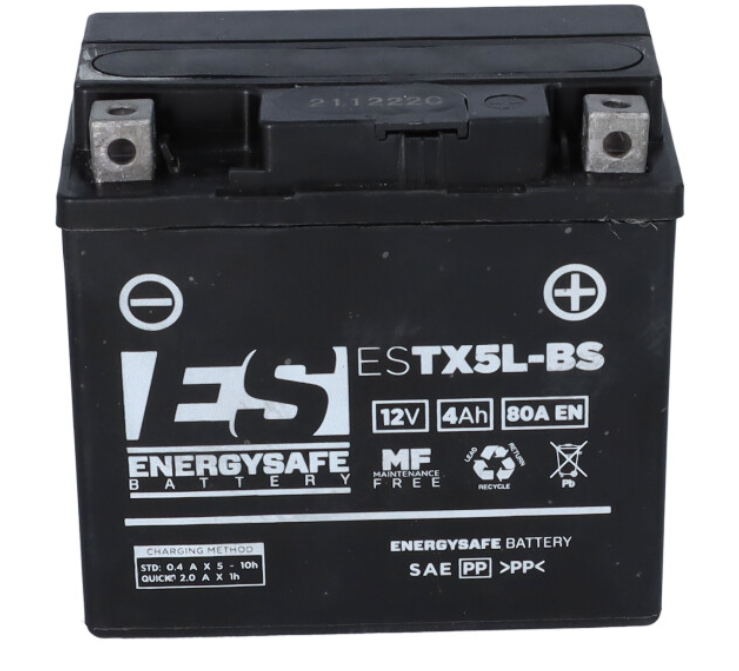 Adly rs supersonic atv 50 batteria energysafe estx5l 2006 2008