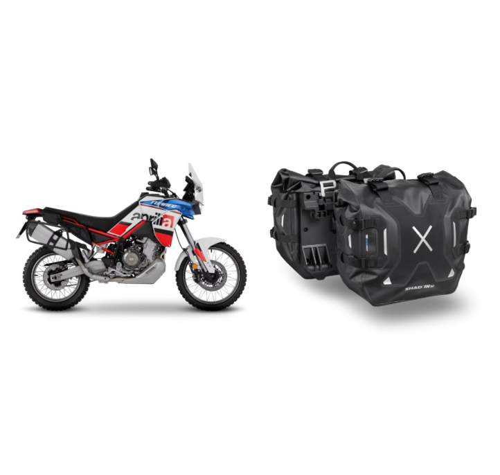 Aprilia tuareg 660 borse laterali impermeabili + staffe fissaggio 2021 2026
