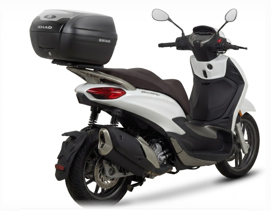 Piaggio beverly 300 bauletto sh40 + kit piastra portapacchi 2021 2026