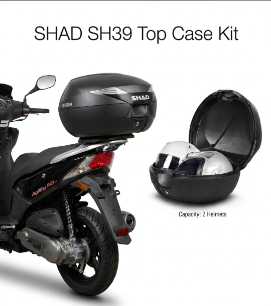 Kymco agility 4t r16 50 kit bauletto sh39 + portapacchi 2014 2026