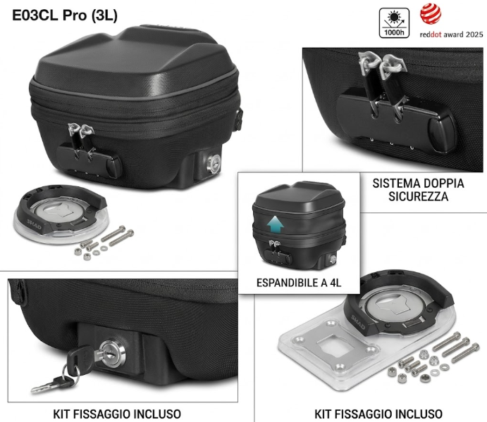 Moto morini x-cape 1200 borsa serbatoio 3/4 l + fissaggio click system 2025 2026