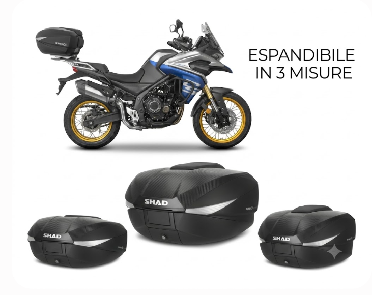 Voge 525 dsx 500 kit piastra + fissaggio + bauletto sh58x 2023 2026