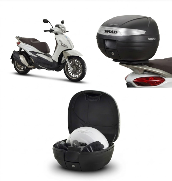 Piaggio beverly 300 kit piastra supporto portapacchi + bauletto sh29 2021 2026
