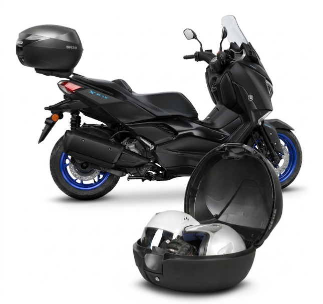 Yamaha x-max tech 125 kit bauletto sh39 + portapacchi 2023 2026