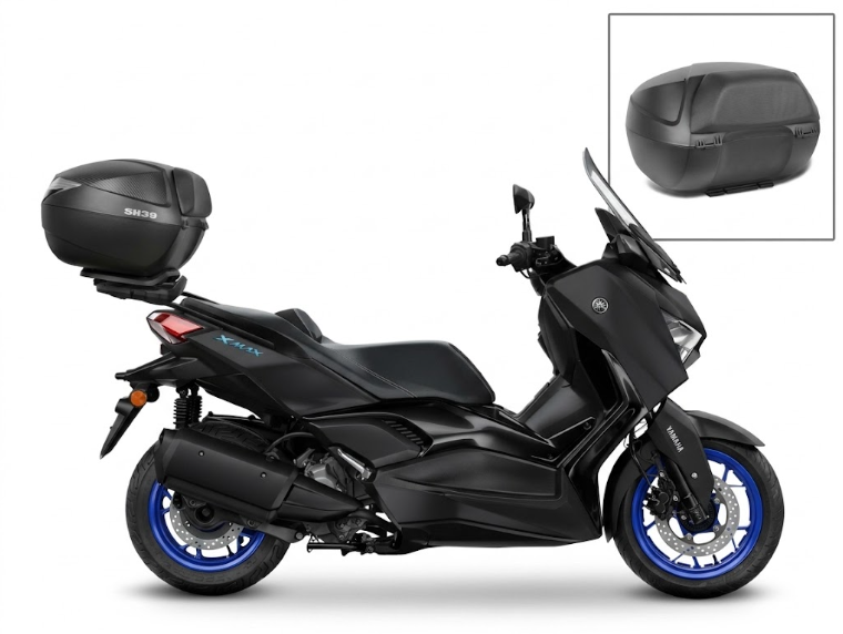 Yamaha x-max tech 125 kit bauletto sh39 + portapacchi + schienalino 2023 2026