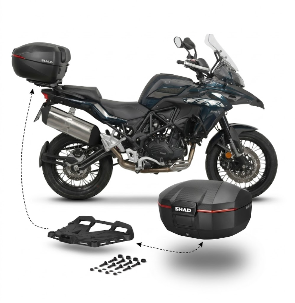 Benelli trk502 500 kit piastra + fissaggio + bauletto sh51 2020 2026