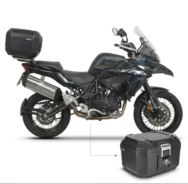 Benelli trk502 500 piastra + attacco + bauletto top case tr 46 2020 2026