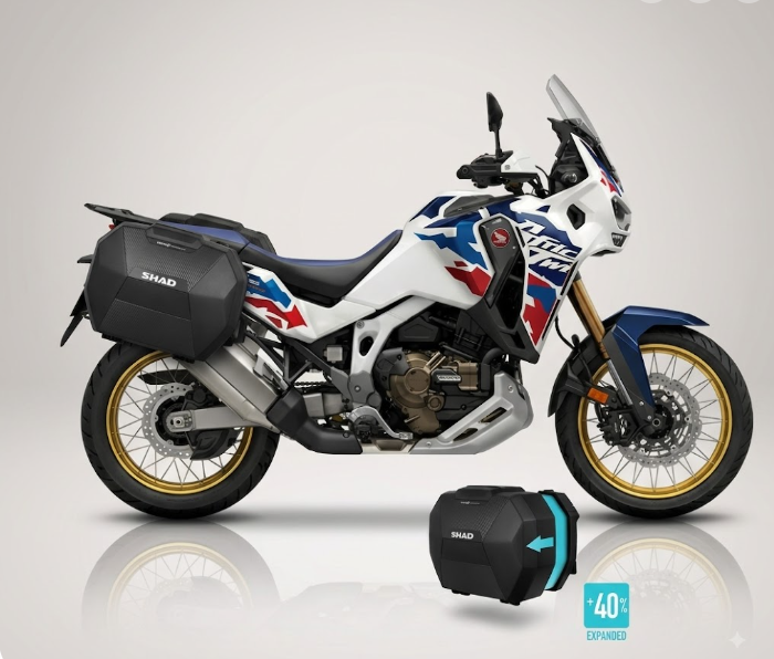 Honda crf l 1100 borse valigie laterali espandibili + staffe fissaggio 2022 2026