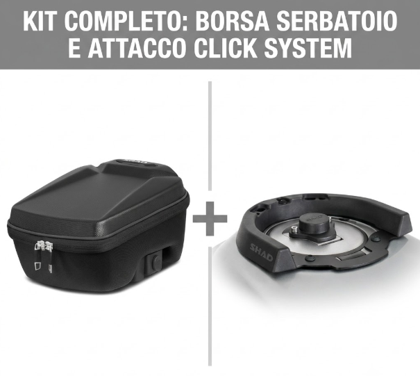 Kawasaki z400 400 click system + borsa serbatoio 5l 2022 2024