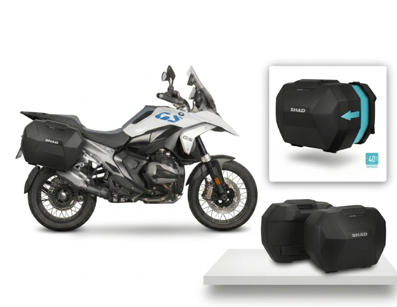 Bmw r 1300 gs 1300 4p system attacco + valigie borse espandibili 2023 2026