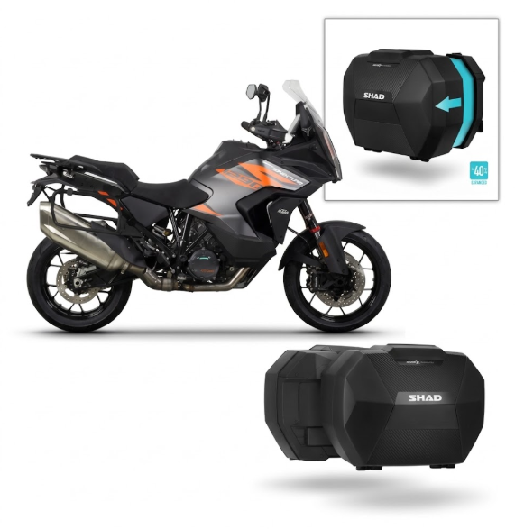 Ktm 1290 super adventure r / t 1290 valigie espandibili + 4p system 2021 2026