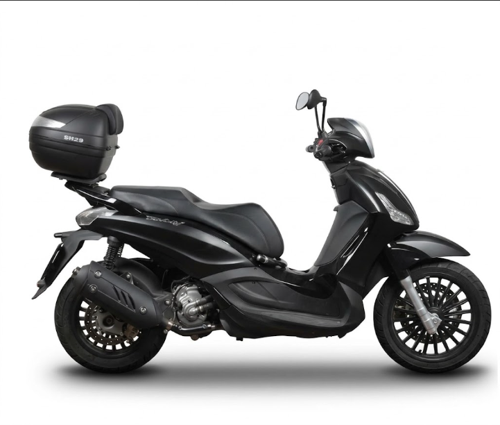 Piaggio beverly 125 125 kit piastra + bauletto + schienalino 2009 2018