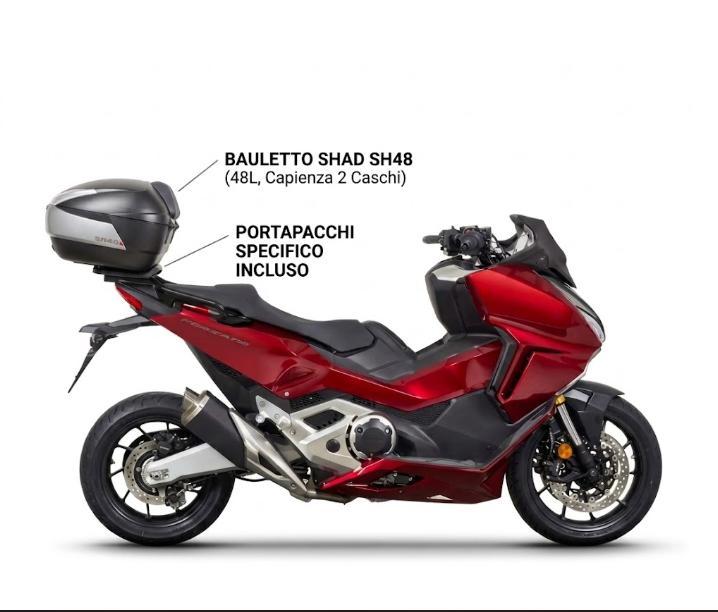 Honda forza 750 750 kit piastra portapacchi + bauletto sh48 2021 2026