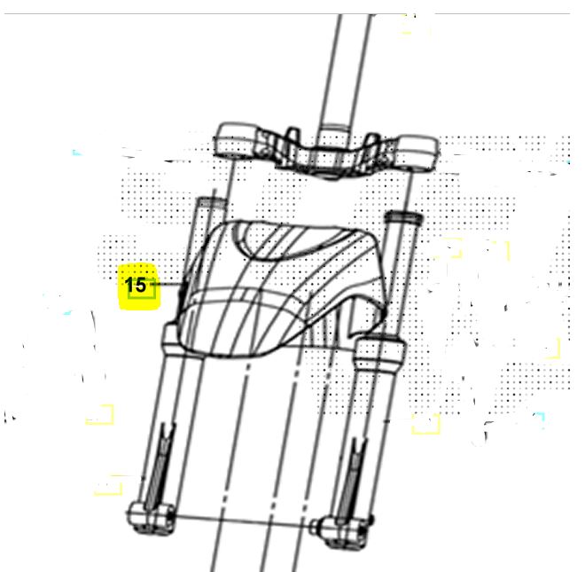 Sym symphony 50 parafango anteriore bianco opaco 2024 2024 xf05w2-it