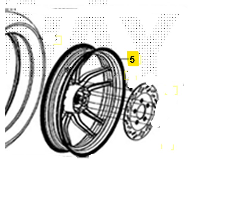 Sym symphony 125 cerchio ruota posteriore 2024 2024 xf12w1-it