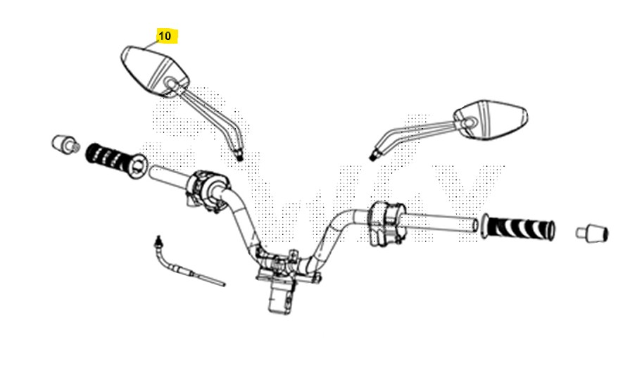 Sym adx 300 specchio specchietto destro 2024 2024 tea30t1cn-eu