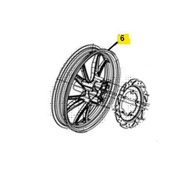 Sym jet 14 evo 125 cerchio ruota anteriore 2024 2024 xcb12c1cn-eu